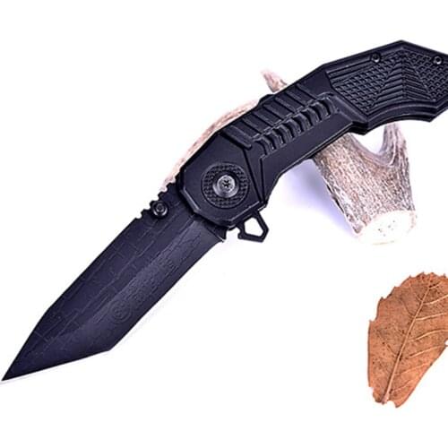 440C stainless steel folding knife space aluminum handle black outdoor camping hunting survival knife folding knife