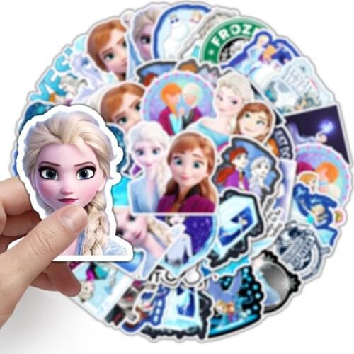 50 pieces of Disney cute colorful stickers waterproof cartoon stickers childrens books stationery stickers creative gifts