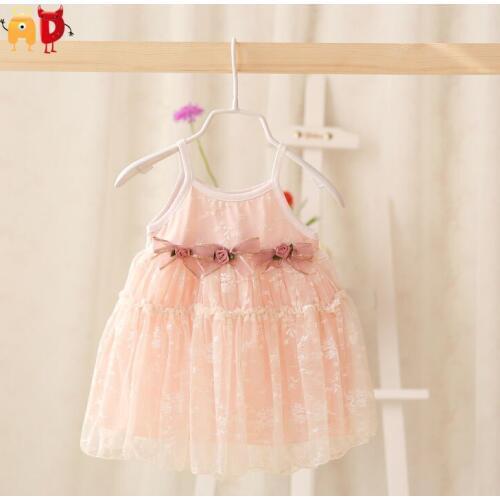 AD 2015 New Baby Dress SUMMER Girls Princess Children Sundress Clothing Toddler Kid Dancing Outfit