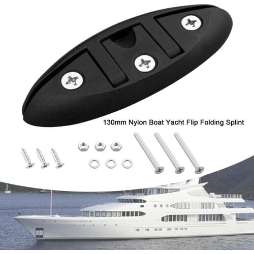 2PCS Boat Accessories Nylon Sailboats Flip Up Folding Pull Up Cleat Dock Deck Boat Marine Kayak Hardware Line Rope Mooring Cleat