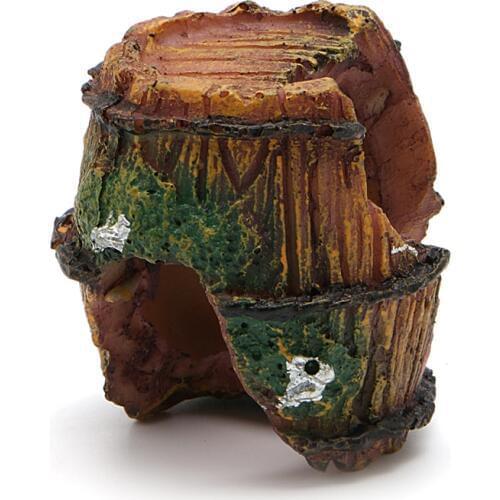 Barrel Aquarium Fish Tank Resin Ornament Cave Landscaping Furnishing Decoration for aquarium