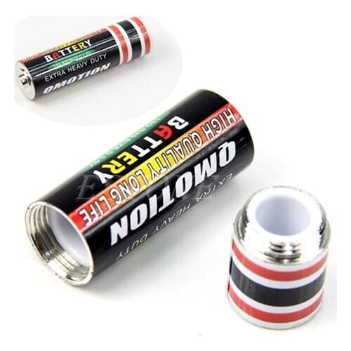 Feamos Hot Hidden Secret Container Case Stash Diversion Safe AA Battery Pill Box Gift with a food grade smell proof bag