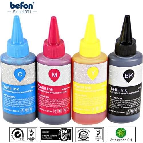 Befon Compatible 100ml PG445 CL446 Dye Ink Refill for Canon PG 445 CL 446 XL Ink Cartridge PIXMA IP2810 MG2410 MG2510 2440