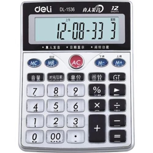 DL 1536 voice calculator, large screen, 12 - bit real - life computer office financial supplies Teaching equipment for office