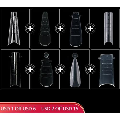 Dual Forms Nail Extension Molds For Quick Build Nails Top Form Poly UV Gel Finger Extended Mold Arched Top Forms