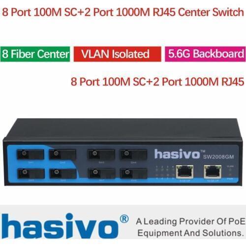 8 Port 100M Ethernet Switch 2 Port 1000M RJ45 Convergence Gigabit Switch