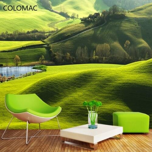 Colomac Custom 3D Pastoral Grassland Wallpaper Bedroom Living Room Background Mural Modern Home Decor Living Room Drop Shopping