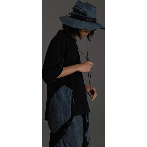 Pupil travel 21ss spliced materials t-shirt cotton polyester techwear punk dystopian streetwear