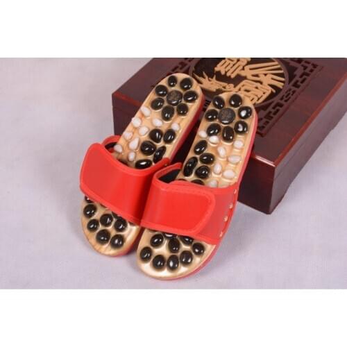 Mazefeng Acupoint Massage Slippers Sandal for Men Feet Chinese Acupressure Therapy Medical Rotating Foot Massager Shoe Unisex 44