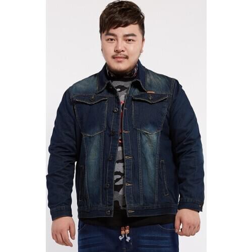 2019 spring autumn Fashion Men Jacket Coat Denim cotton Jacket Mens Jean Jacket Outwear Male Cowboy Plus Size 7XL