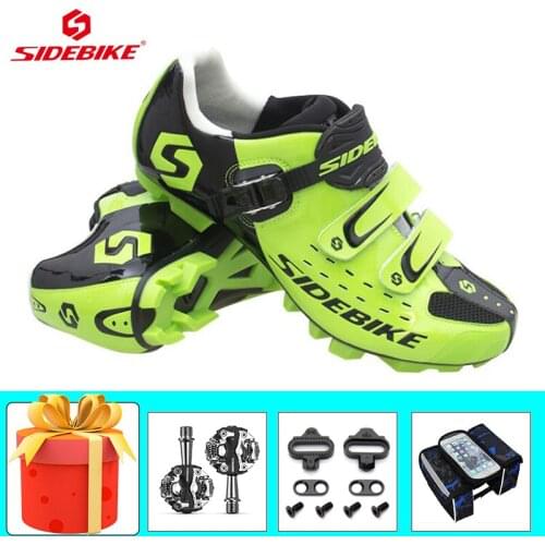 Mens Mountain bike shoes men breathable self-locking sapatilha ciclismo mtb riding bicycle sneakers add pedals Wear-resistant
