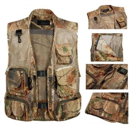 Men Outdoor Sport Multi-Pocket Mesh Vest Fly Fishing Photography Hunting Travel Quick-Dry Jacket Waistcoat Tactical Vest