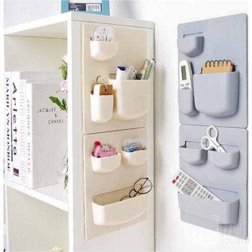 Home Storage Wall Suction Cup Plastic Storage Rack Cosmetic Toiletries Sundries Storage Holder Bathroom Organizer