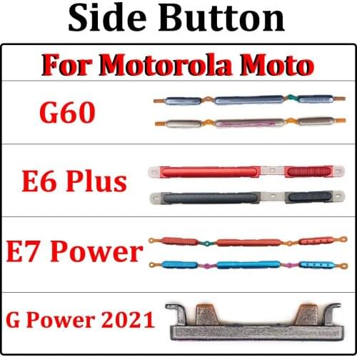 New Volume Power Button Side Key For Motorola Moto E6 Plus E7 Power G Power 2021 G60 Power Volume Side Button Key