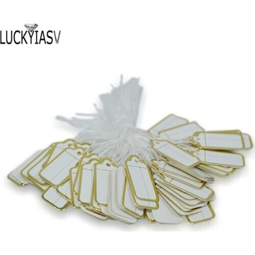 Wholesale Jewelry Number Price Label Price Card Price Tag Handwritten Paper Label Jewelry Custom Print Blank Gold Silver Label