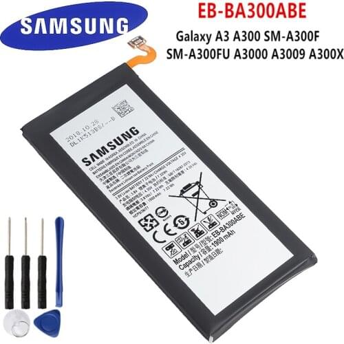 Original Replacement Phone Battery EB-BA300ABE For Samsung Galaxy A3 A300 SM-A300F SM-A300FU Genuine Battery 1900mAh