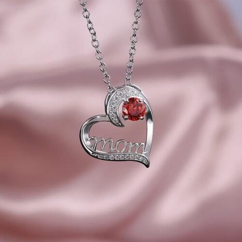 Necklaces For Women 2021 Mothers Day Gift Necklace For Women Heart Pendants Silver Plated Chain For Women Chains Necklase Woman