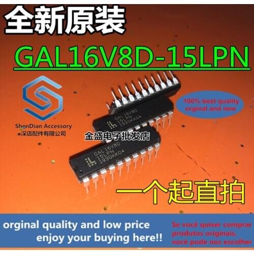10pcs only orginal new GAL16V8D-15LPN Straight plug DIP20 feet Warranty Programmable logic chip