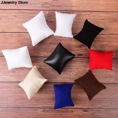 PU or Velvet Leather Bracelet Watch Pillow Bracelet Jewelry Watch Boxes Display Pillows Bracelet Watch Jewelry Showcase Display