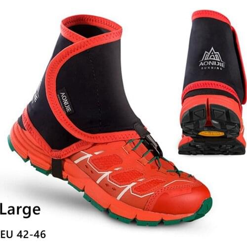 L Size E940 Red Aonijie Low Trail Running Gaiters Protective Wrap Shoe Covers Pair for Men Women Outdoor Prevent Sand Stone