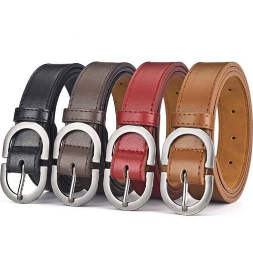 Women Fashion Big Double Ring Circle Metal Buckle Belt Wild Waistband Ladies Wide Leather Straps Belts for Leisure Dress Jeans