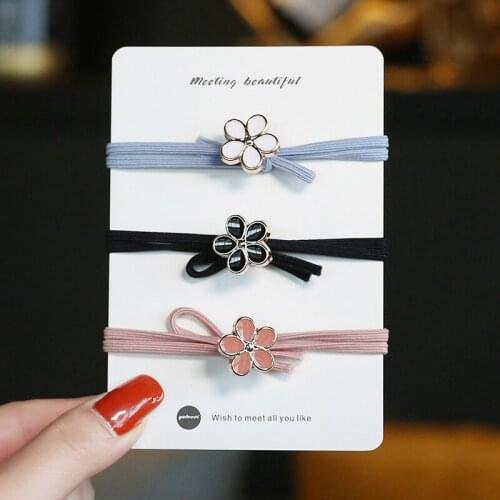 Plum Petal Head Rope Korean Simple Hundred Hair Rope High Elastic Tie Hair Leather Sweet Cute Hair Ring Hair Accessories