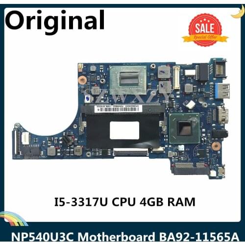 LSC For Samsung NP540U3C Laptop Motherboard BA92-11565A BA92-11565B BA41-02155A With I5-3317U 4GB RAM