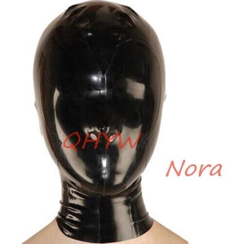 Pure 100% Natural Latex Woman mask hood with Open Nose Holes cosplay costumes anime cosplay