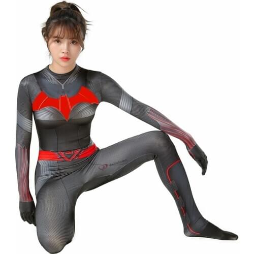 New Quality Batwoman Cosplay Costume Movie Bat Women Superhero Cosplay Clothing Sexy Jumpsuit Halloween Party Costume