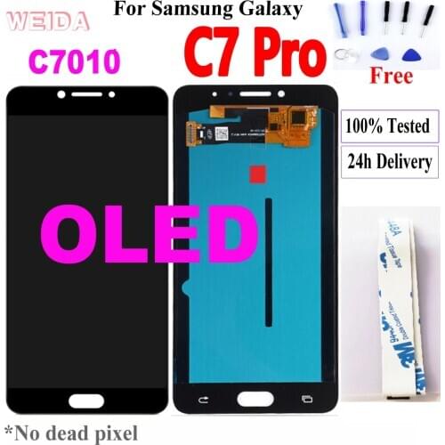 WEIDA 5.7" For SAMSUNG Galaxy C7 Pro C7010 LCD Display Touch Digitizer Assembly For Samsung Galaxy C7 PRO LCD