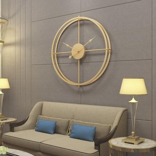 40CM Wall Clock Modern Design for Home Office Decorative Hanging Living Room Classic Brief Metal Silent Wall Watch Creative Hot