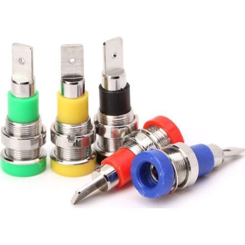 5pcs 4mm Banana Plug Connector Terminal Screw-type Electronic Banana Plug Socket