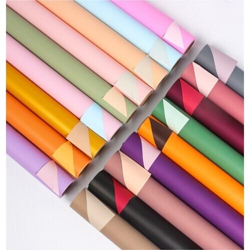 60cmx10Yard Fashion Duplex Flower Wrapping Paper Roll Thickned Flower Bouquet Wrapping Film