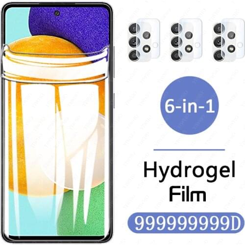 8988D Hydrogel Film for Samsung Galaxy A52 A525 4g A52 5g A526 Screen Protector Soft Film ON Samsun A 52 52a Camera Lens Glass