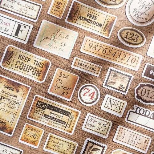 94PCS Vintage Border Note Stickers DIY scrapbook base collage mobile diary happy plan gift sealing decoration stickers