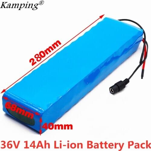 E Bike 36V 14Ah Battery E-Bike Battery Pack 18650 Li-Ion Battery 500W High Power Fiido D1 D2 E-bike Bicycle Scooter Motor New