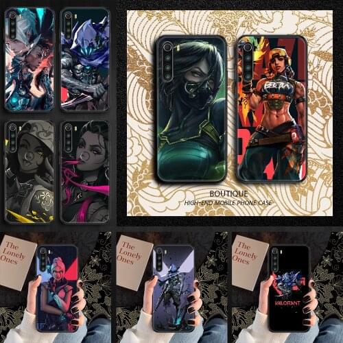Shooting game Valorant Phone case For Xiaomi Redmi Note 7 7A 8 8T 9 9A 9S 10 K30 Pro Ultra black 3D funda tpu back silicone