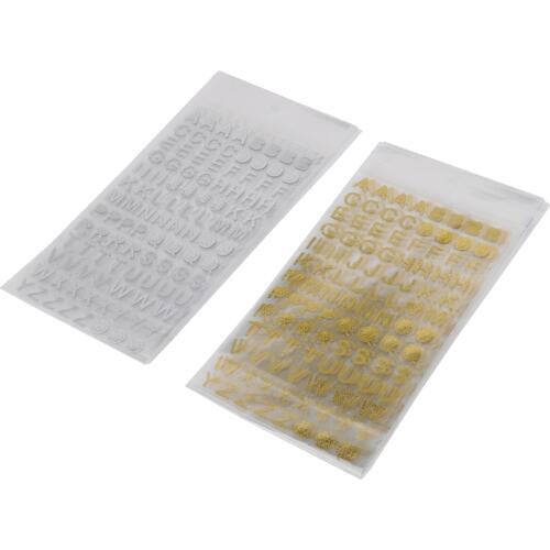 Letter/Digital Bronzing Decorative Stickers Children Students Album Notebook Diary Journal Scrapbooking Decoration Flash Sticker