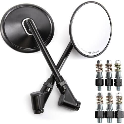 E-Mark Universal Motorcycle 8 mm/10 mm Side Mirrors Rear View Mirrors for BMW R1200GS S1000R F650GS K1200LT Accessories