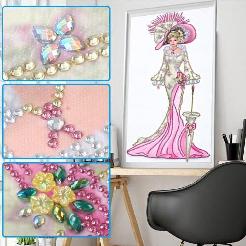 Juego de pintura de diamante 5D pintura en forma especial DIY punto de cruz belleza cristal mosaico decoración del hogar pintura