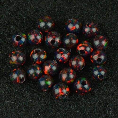 Best sale Round lad-created opal 2mm-6mm full drilled op71 black opal beads for fashion necklace design