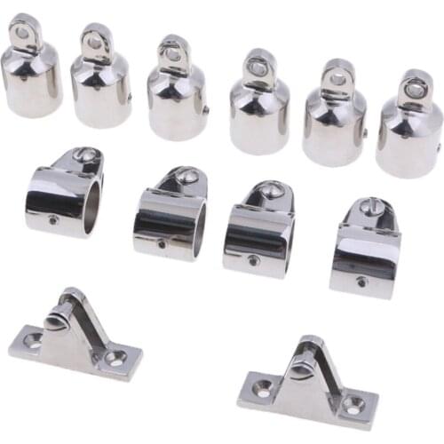 Boat Accessories Marine 316 Stainless Steel 3-Bow Bimini Top Boat Stainless Steel Fittings Marine Hardware Set Yacht Accessories