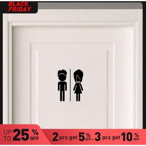 Cute Toilet Wall Sticker Self Adhesive Vinyl Wall Art Decal For WC Room Decor Wall Art Decal Decoration Fashion Sticker