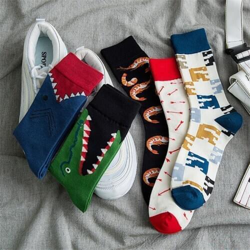 Fashion Socks new Harajuku cartoon animal tube socks street casual tide socks skateboard socks