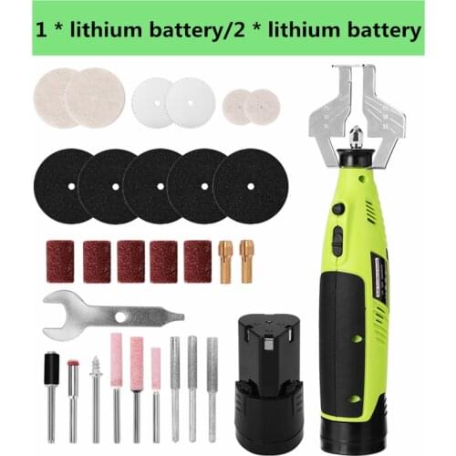 Electric Chainsaw Sharpening Kit Grinder Sharpening Polishing Attachment Set Saw Chain Tool Drill Rotary Accessories two battery