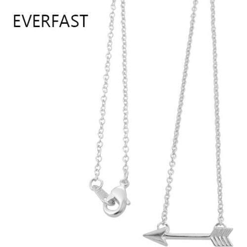 Wholesale 10Pc Fashion Delicate Design Of Arrow Nock Pendant Silver Gold Rose Gold-color Chain Unisex Necklace Free Shipping