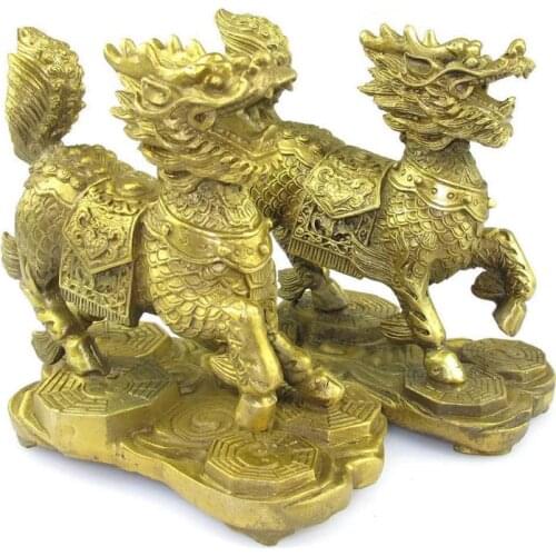 The opening of a copper ornaments kylin kylin gossip lucky evil Home Furnishing feng shui ornaments