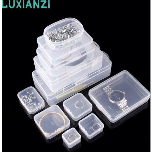 LUXIANZI Portable Plastic Storage Box For Terminal Small Component Jewelry Bead Pills Dustproof Containe Tool Box Organizer Case