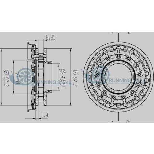 RHV5 VIEZ turbo nozzle ring variable geometry VDD30013 VEB30013 8980115296 8980115297 8980115293 VNT for Isuzu D-Max 3.0L 4JJ1T