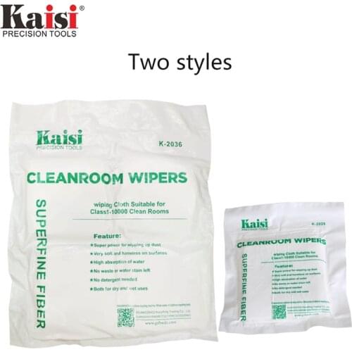 Kaisi Soft 50Pcs 200Pcs/Bag Cleanroom Wiper Non Dust Cloth Dust Free Paper Phone LCD Repair Tool for Class 1-10000 Clean Rooms